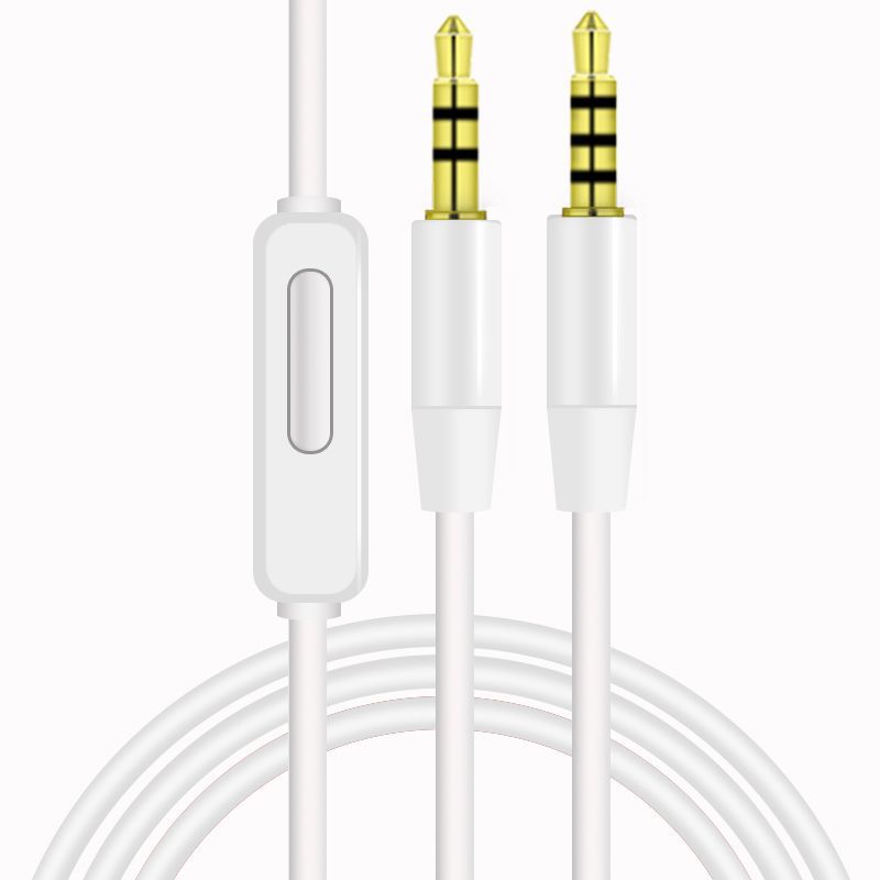 通用带麦耳机白底实物图