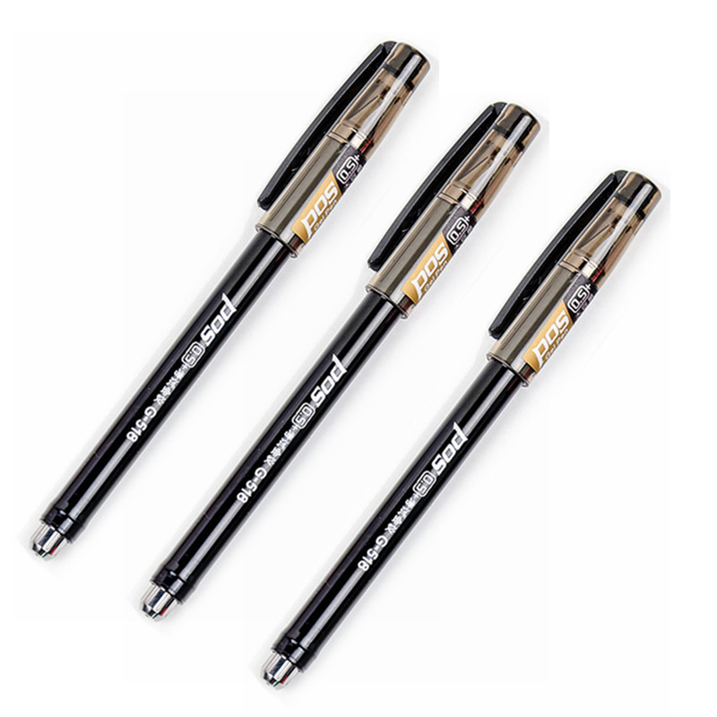 Chushine G-518 pluma neutra de gran capacidad 0.5mm lápiz de agua negro de oficina pluma check-in Application Scenario