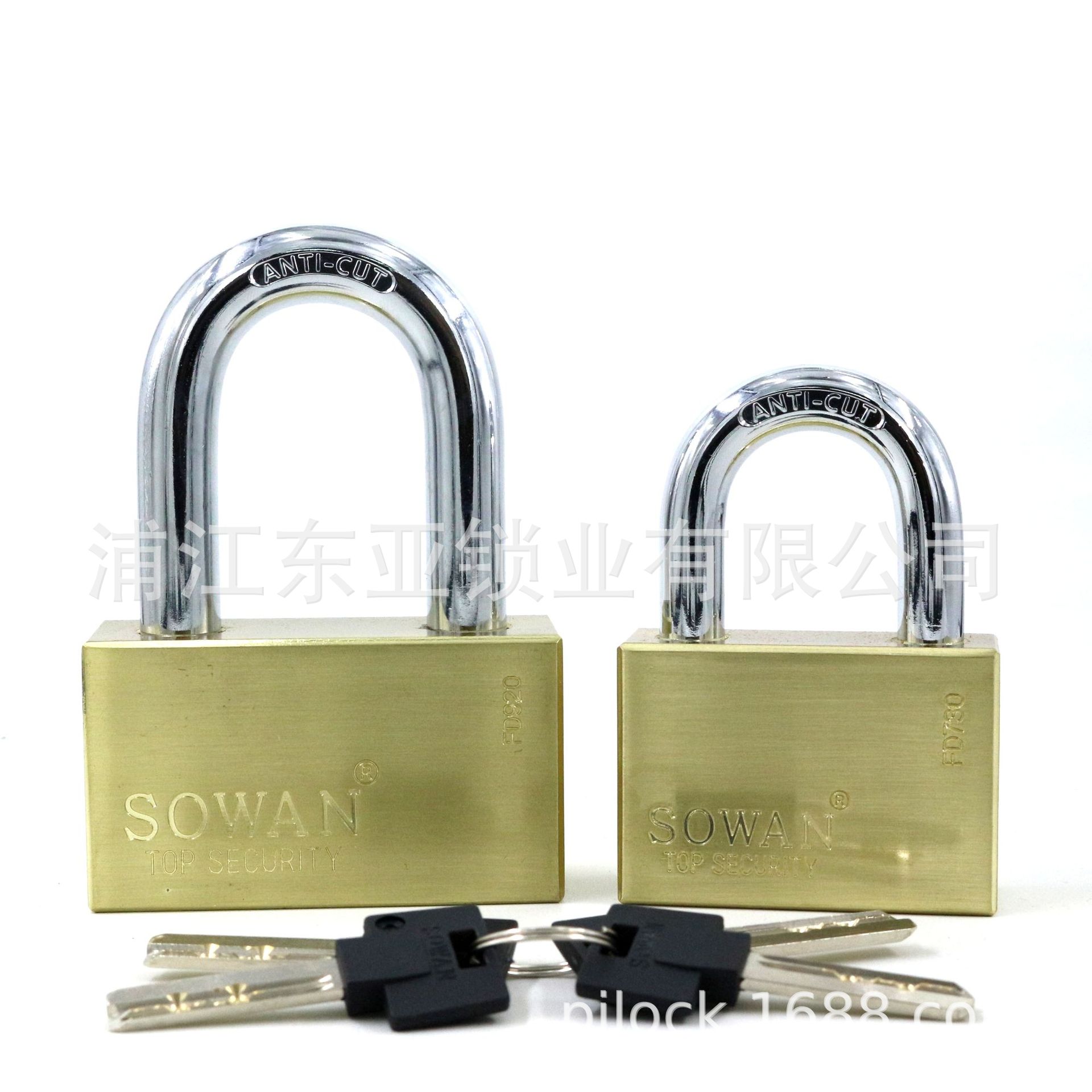 Padlock heavy square lock increase thickening square lock manganese steel lock beam full copper core padlock anti-theft shear can be customized brand LOGO manufacturers direct sales thumbnail