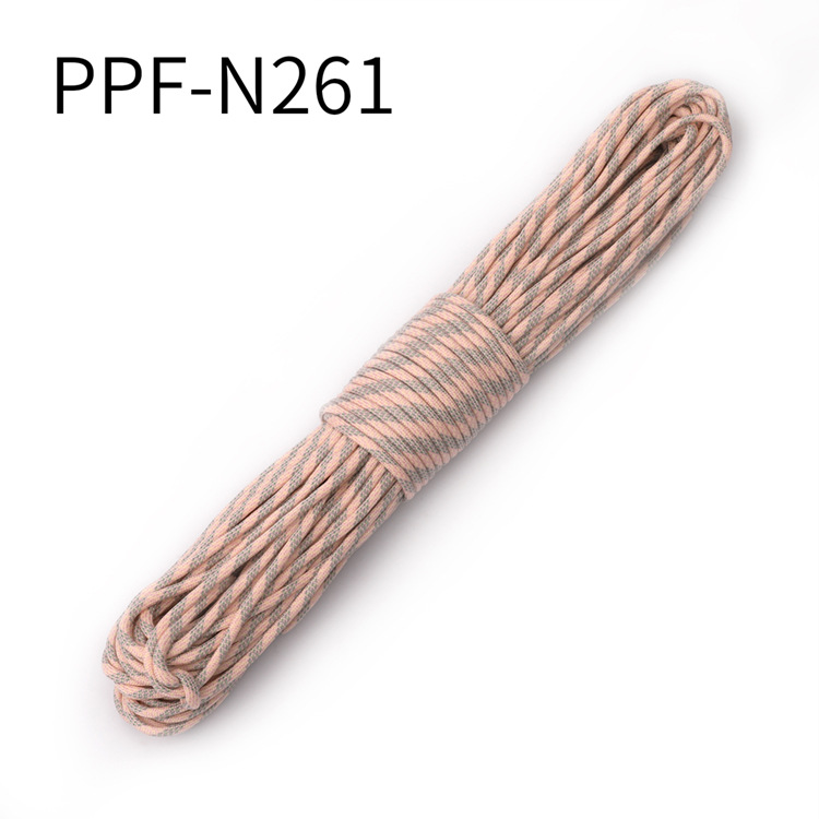 4Mm 7-Core Umbrella Rope Round Auxiliary Rope Outdoor Camping Tent Drawstring Bundling Rope 279 Color Spot 30 Meters A Bundle Specification drawing