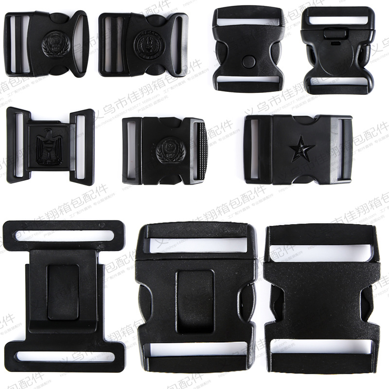 Factory direct belt buckle Safety buckle Hiking bag buckle Adjusting rope buckle latch Plastic three-speed four-speed spring buckle thumbnail