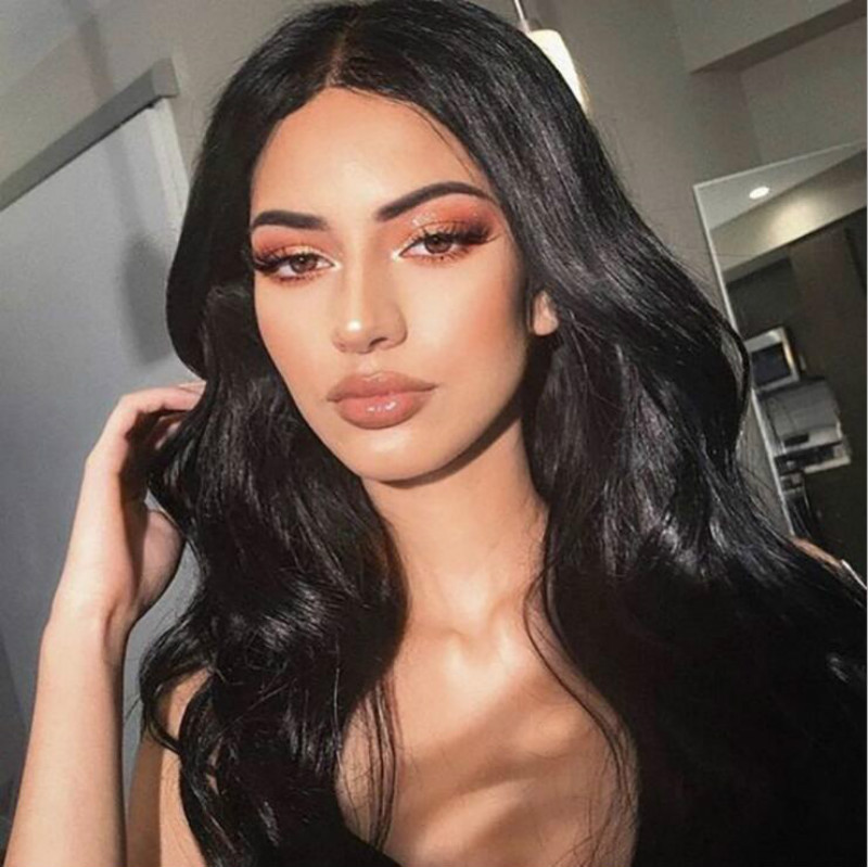 African cross-border wigs, women's mid-parted long curly hair, European and American fashionable chemical fiber hair, big BO wave long hair manufacturer, one-piece consignment