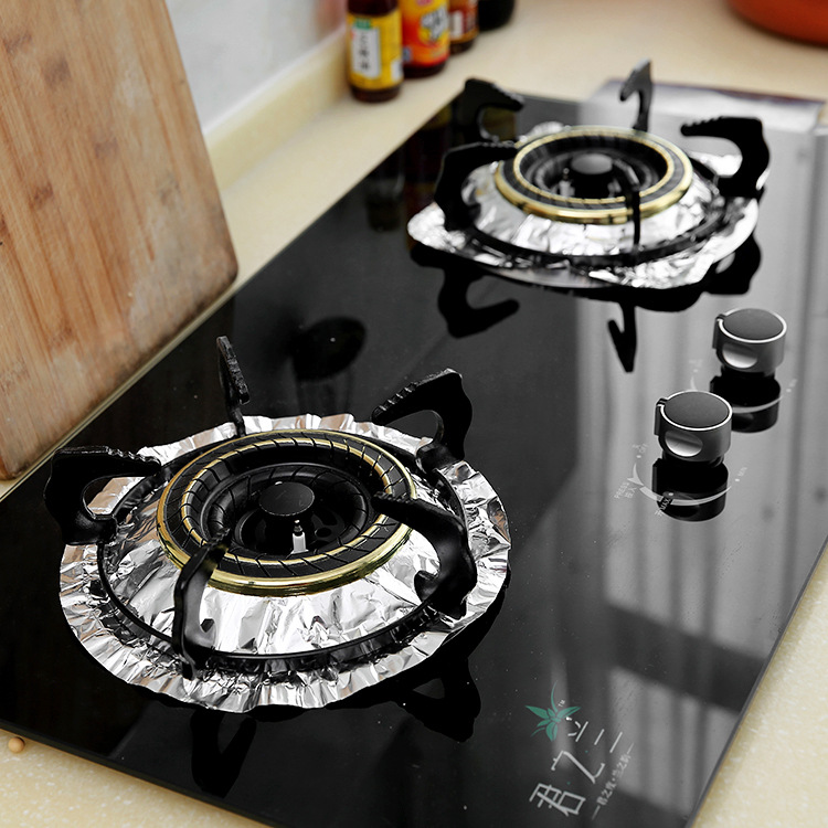 Gas range aluminum foil ring oil proof pan cleaning pad Cooking range oil proof gas range mat stove head protective pad
