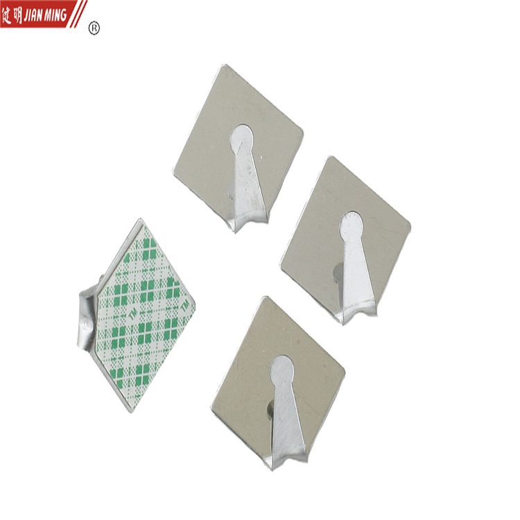 JM1044 stainless steel diamond-shaped strong adhesive hook, seamless hook, nail-free hook, self-adhesive wall-mounted Item Picture