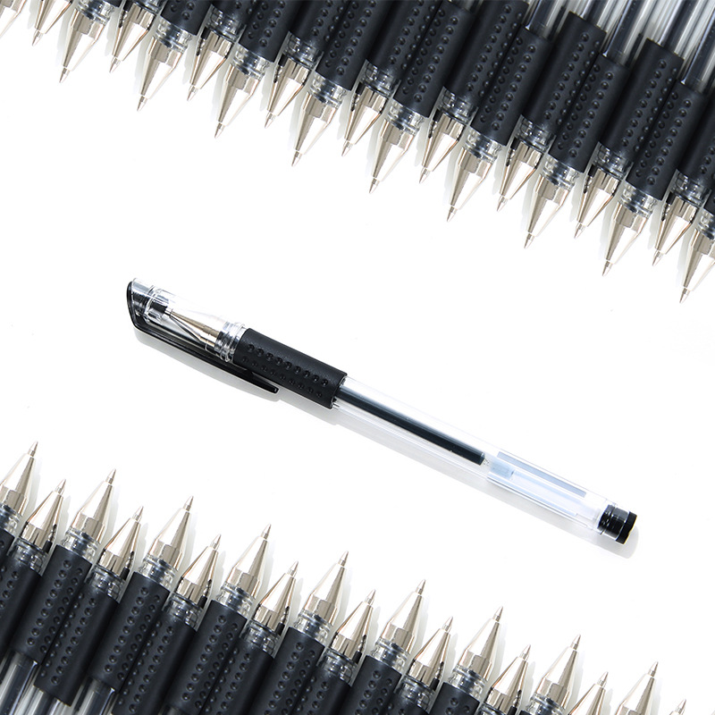华杰厂家批发0.5mm 50支桶装黑色欧标中性笔水笔 签字笔 办公用品详情图3