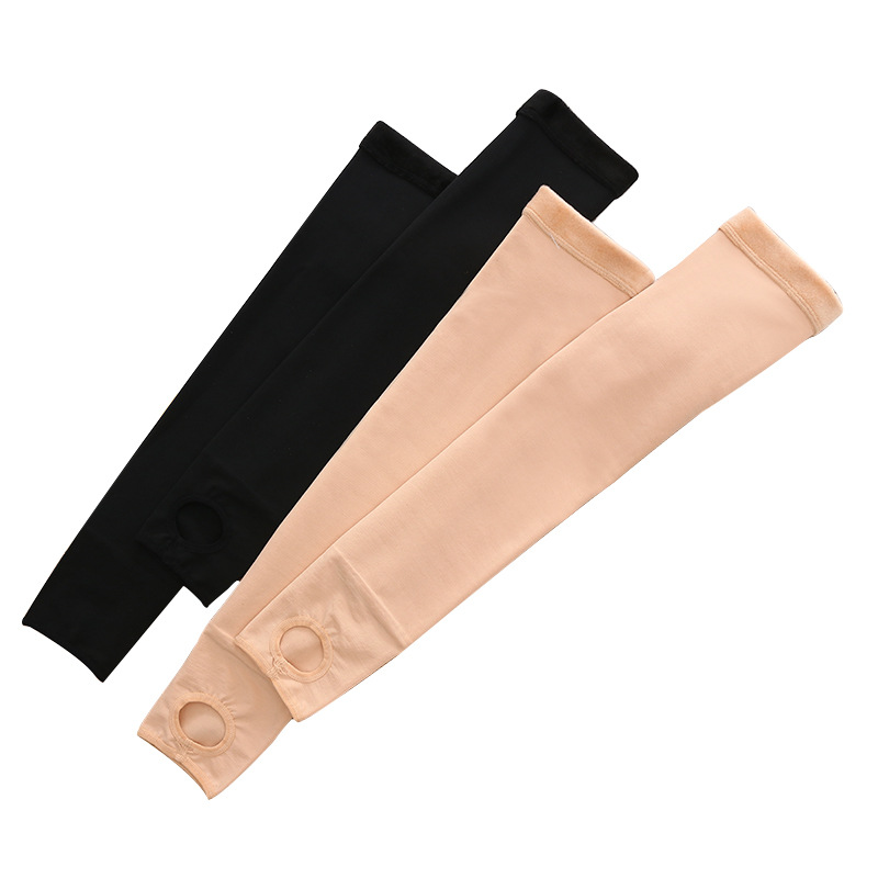 Fleece and thickened women's knee-high socks, spring and autumn warm knee protection, long leg protection socks, anti-slip snow socks Item Picture