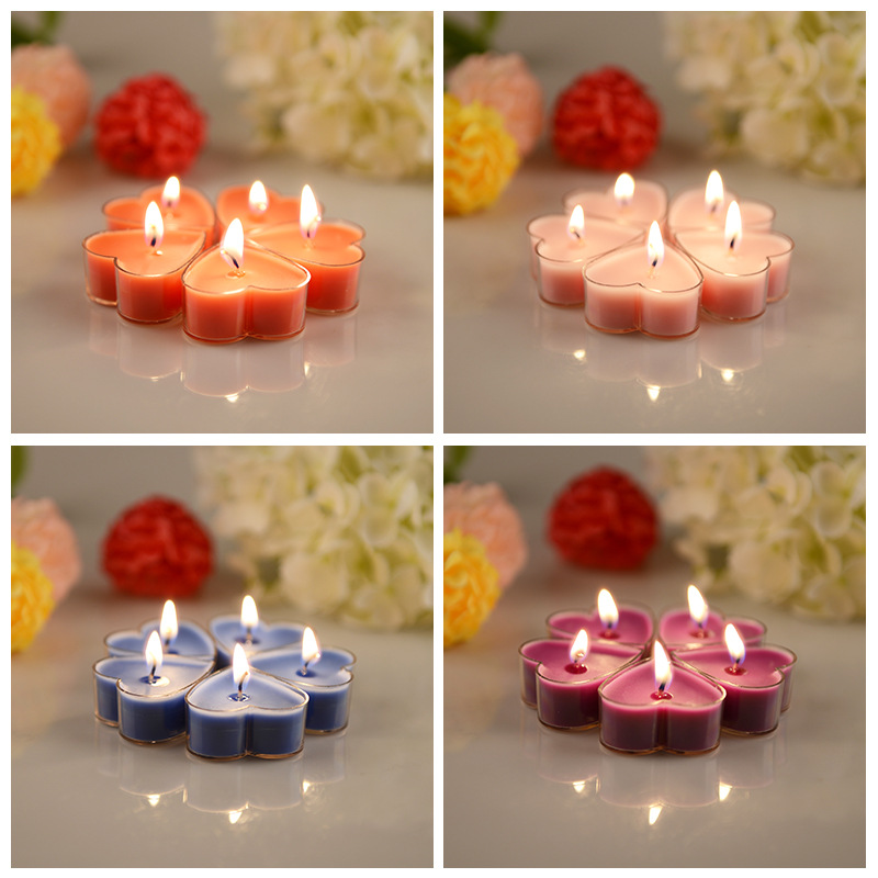 Creative Plastic Heart-Shaped Candle Aromatherapy Candle Romantic Birthday Candle Aromatherapy Love Lover Candle Dinner Candle (Price Negotiable) details Picture