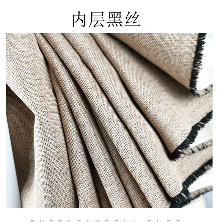 Factory consignment delivery of finished flat linen curtains for bedrooms and living rooms, high light-blocking thickened cotton, linen and linen curtain fabric wholesale Application Scenario