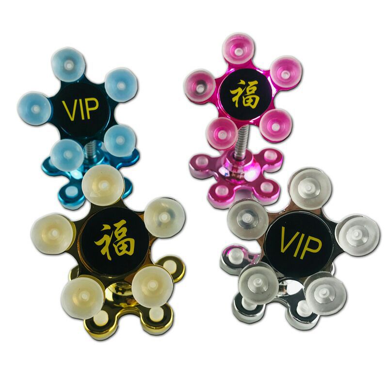 新电镀车载魔力吸盘手机支架 家居VIP懒人支架360度旋转车载支架