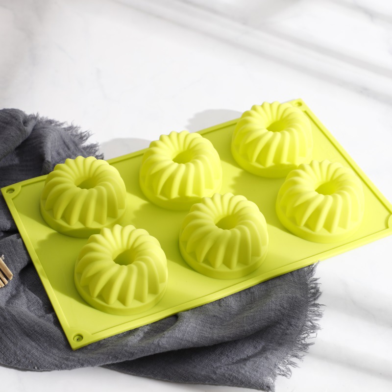 Silicone Baking Utensils 6 Even Grunt Ring Cake Mold Chocolate Mold Cookie Model Application Scenario