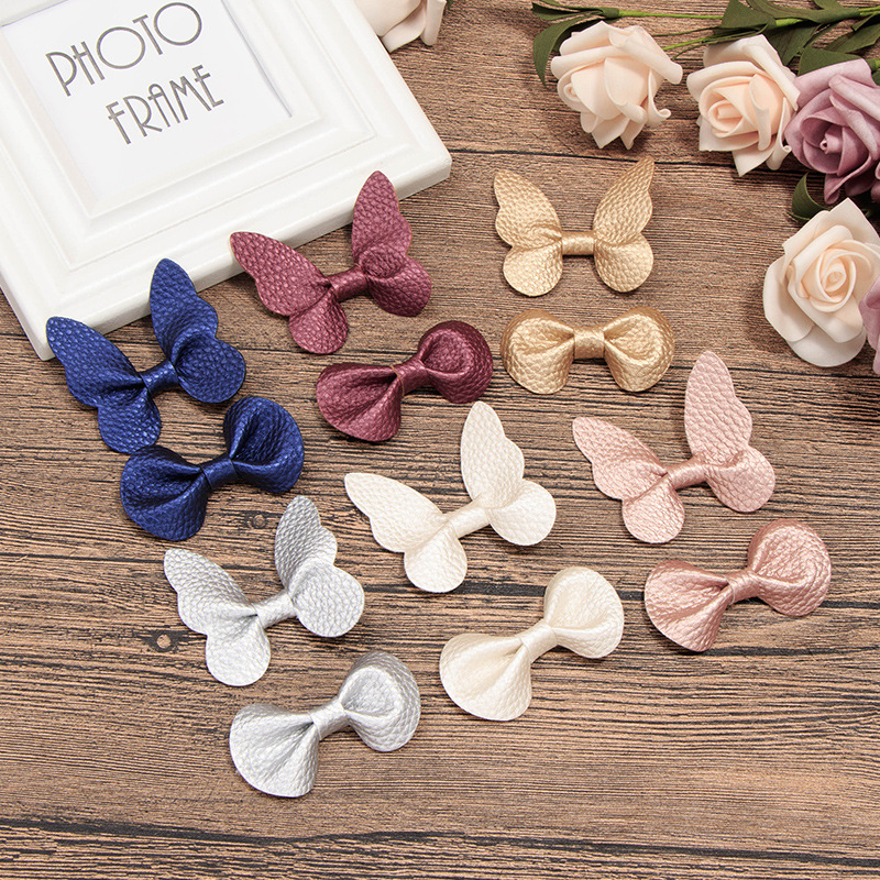 Ins Lychee Butterfly Hairpin 91208 Cross-Border Creative New Children's Hair Accessories Solid Color Round Ear Bangs Clip details Picture