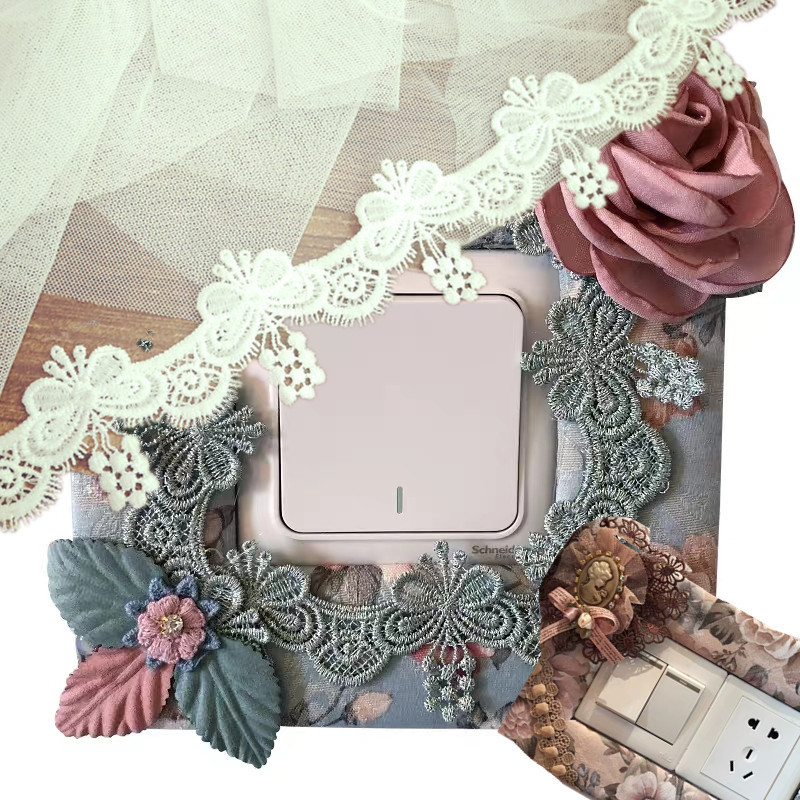 Factory direct sales of milk thread water-soluble small barcode lace butterfly pendant, hollowed-out clothing accessory lace details Picture