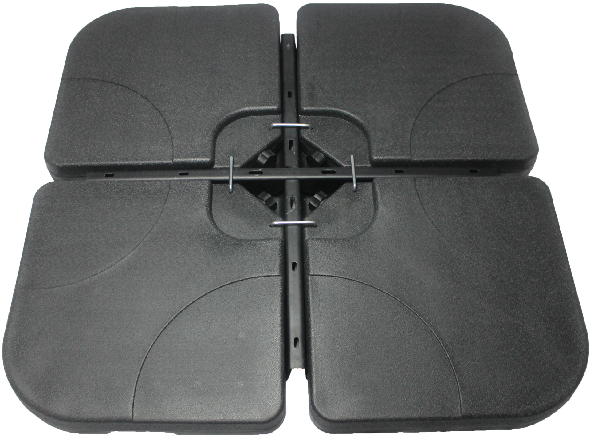 The plastic base of the courtyard beach sun umbrella is suitable for the water and sand injection base of cross-shaped tiles