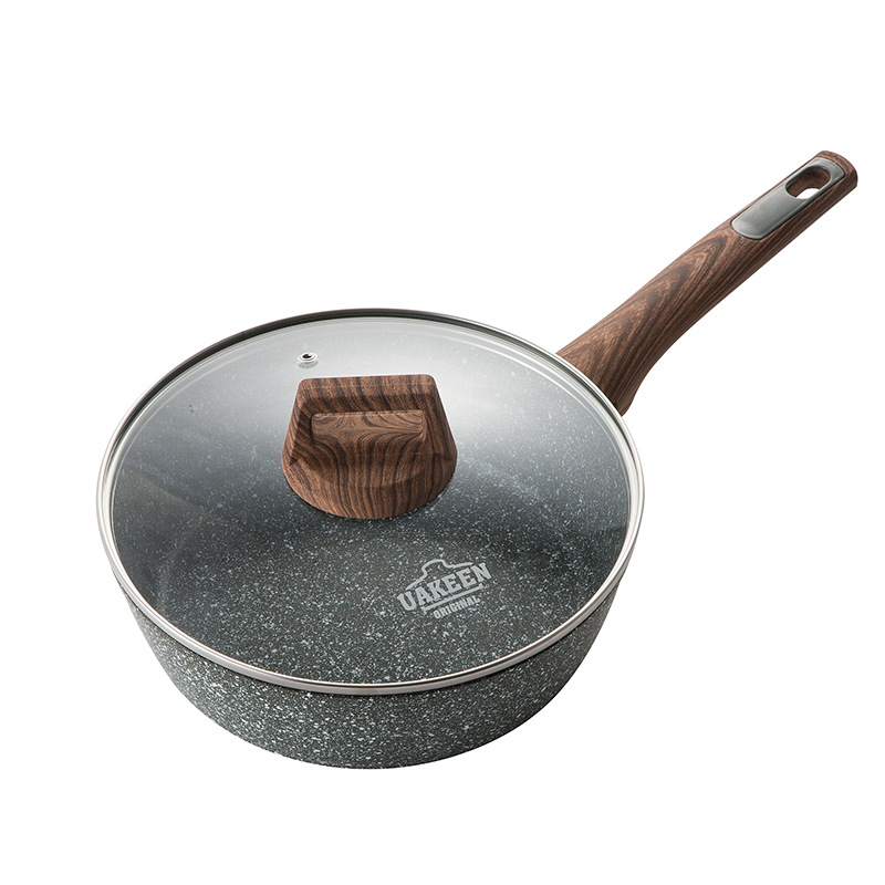 Factory direct sales of tourmaline non-stick pans, deep frying pans, flat pans, woks, soup POTS, induction cookers and gas stoves, universal