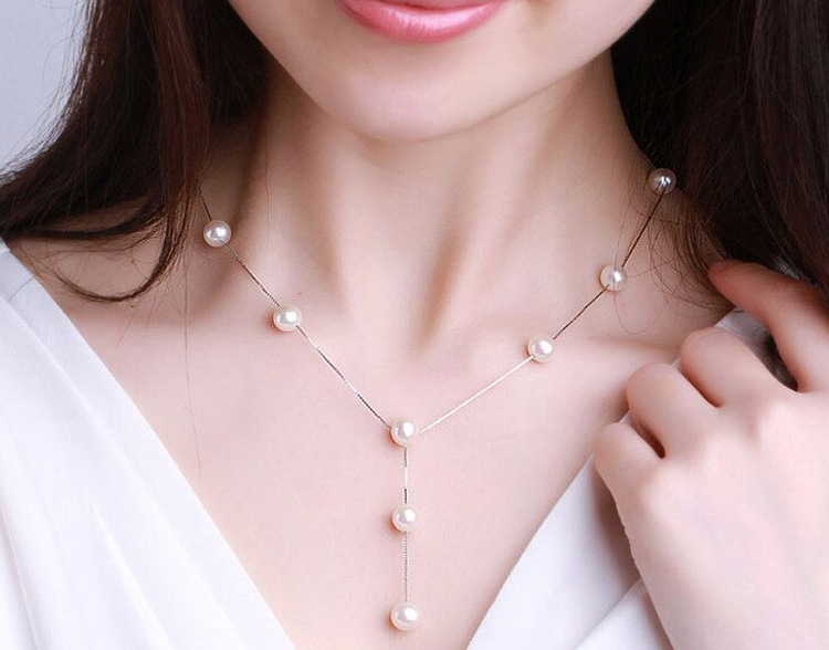 Fine Korean edition fashion sweet OL elegant pearl simple temperament necklace earrings bracelet set Specification drawing