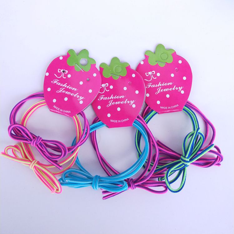 Leather band color rope head rope card leather band 2 hair rope 2 yuan leather band 1 yuan 2 yuan jewelry wholesale details Picture