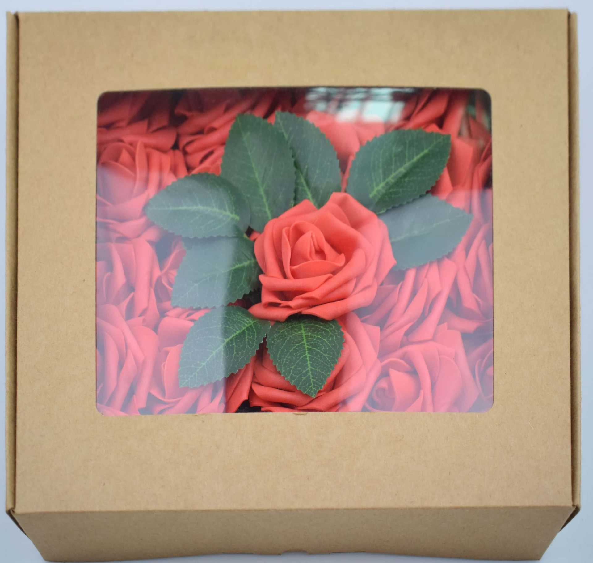 8cm Wedding Valentine's Day diy artificial flower bouquet gift box, 50 artificial roses in PE foam box Application Scenario