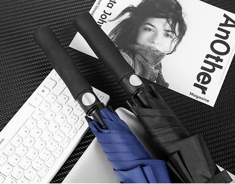 全纤维高尔夫伞自动开长柄伞大号弯柄直杆雨伞商务双人礼品广告伞详情28