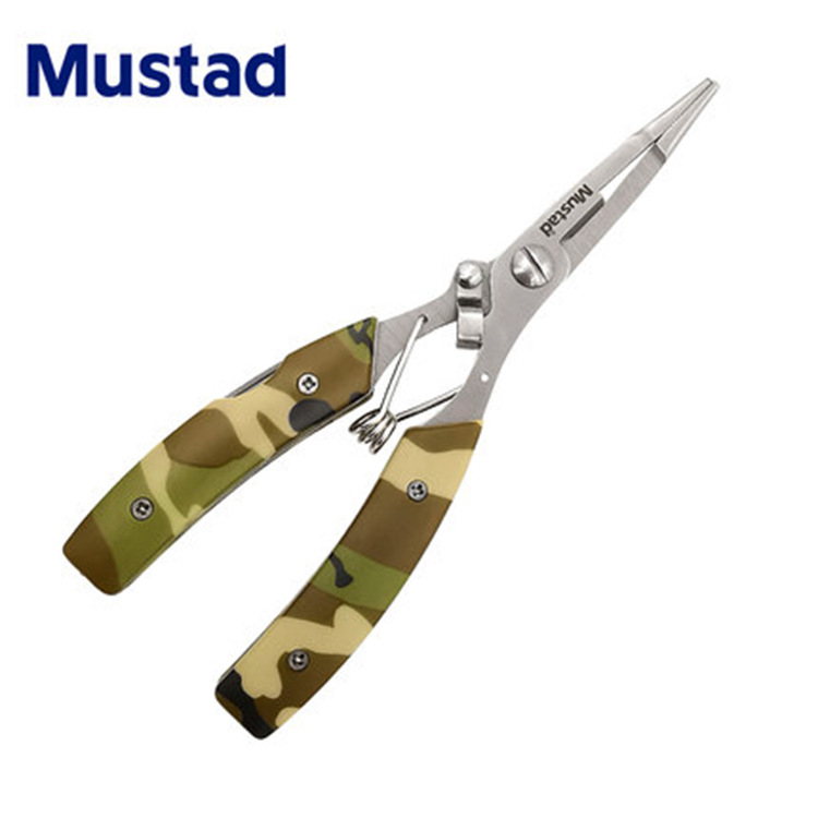 Musta Camouflage Lua pliers MT023C Stainless steel corrosion-resistant scissors PE line fishing gear hook-picking pliers fishing tools