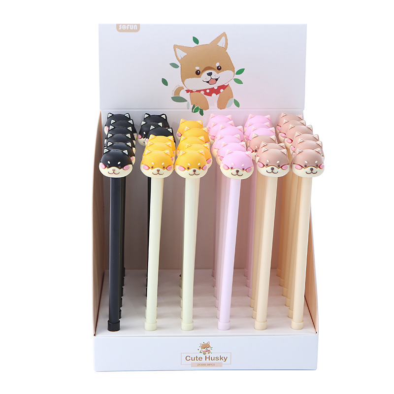Korean Version 2099 Cartoon Animal Party Signature Pen Stationery Shop Puppy Silicone Neutral Pen High Appearance Level Manufacturers Item Picture