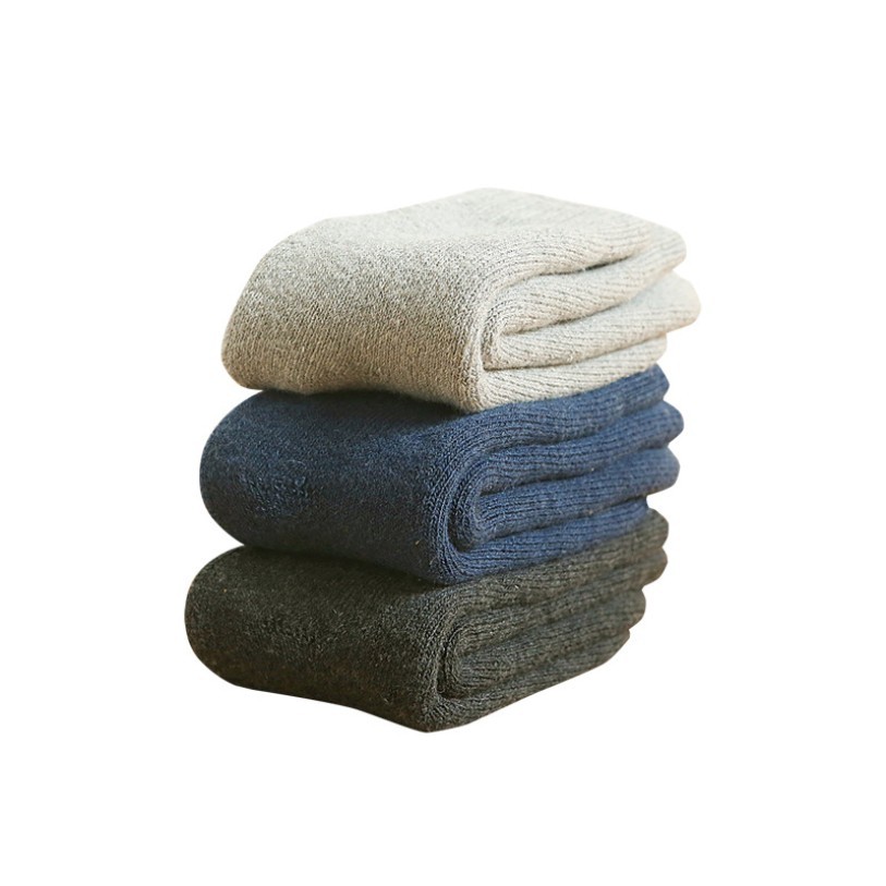 One-piece dropshipping super thick wool socks for winter heating and warmth, thickened wool socks for men with fleece, and extra-thick loop socks Item Picture