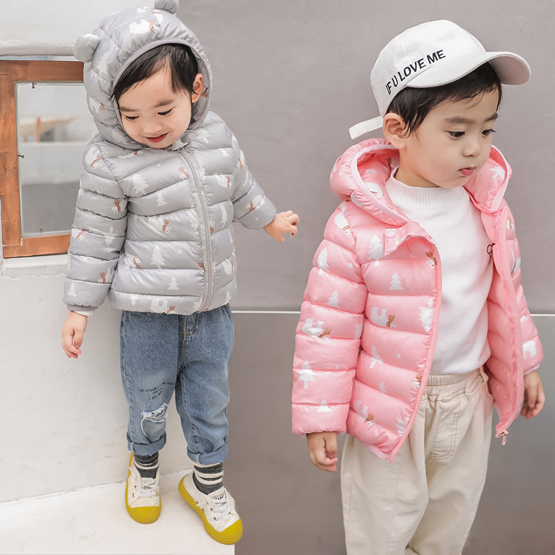 Foreign trade Children's Clothing 2021 New style children's cotton-padded clothes, small children's cartoon cotton-padded jackets, light down cotton coats for boys and girls Specification image