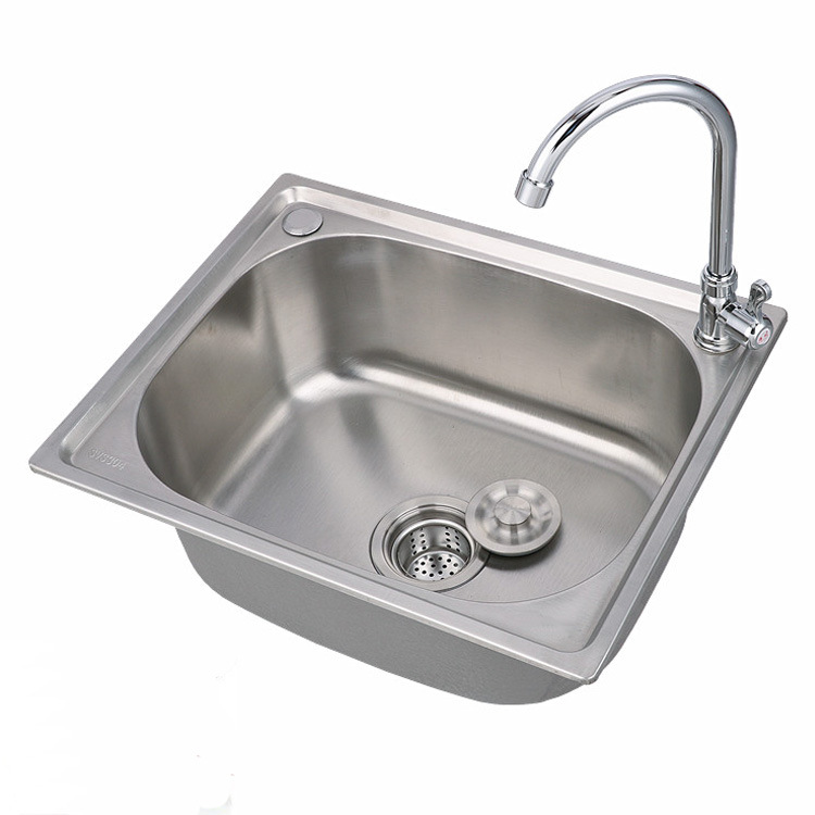 Wholesale 304 Stainless Steel Sink Single Sink Kitchen Sink Drawing Table Washing Basin Single Basin Washing Basin