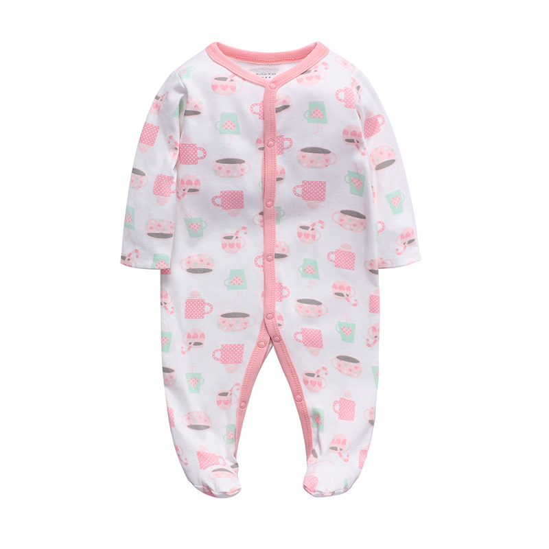 Baby one-piece suit, foot crawl suit, newborn air-conditioned suit, one-piece suit, bottom coat, summer pajamas Application Scenario