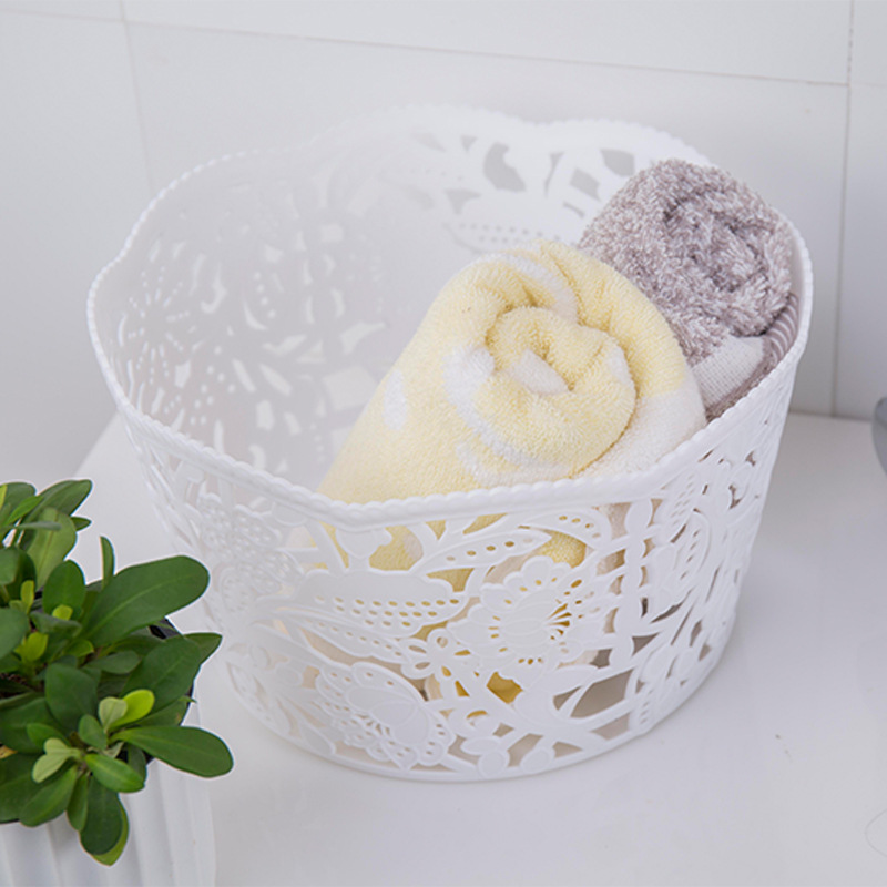 Manufacturers Supply 2019 Explosive Pp Material Storage Basket Home Hollow Finishing Storage Basket Drain Basket details Picture