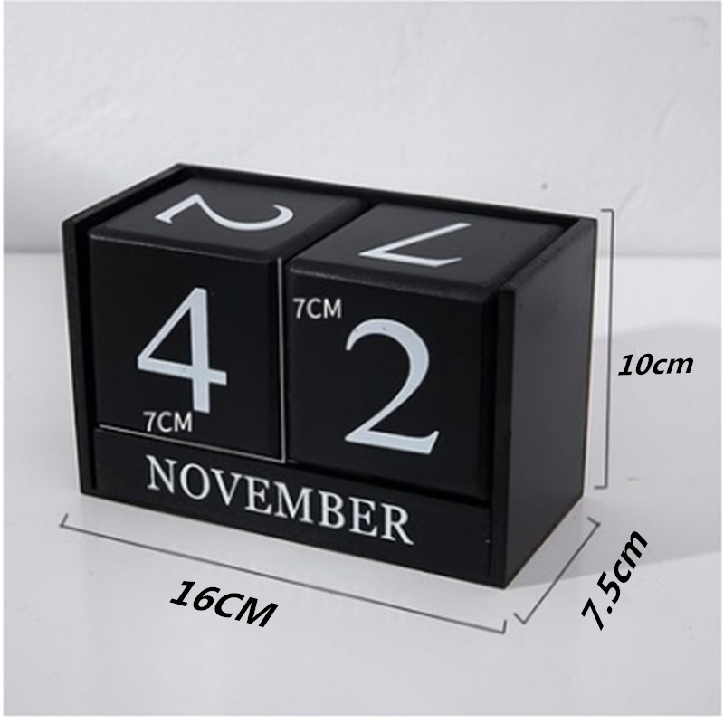 European country-style wooden creative perpetual calendar photography props, home decoration, home ornaments, wooden calendar Application Scenario