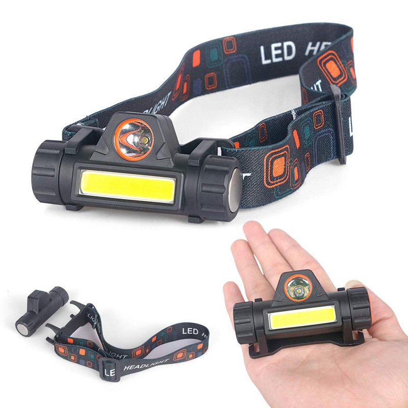 Cross-border e-commerce high-light LED+COB headlamp, USB charging with magnet work light, outdoor emergency camping fishing pic 15