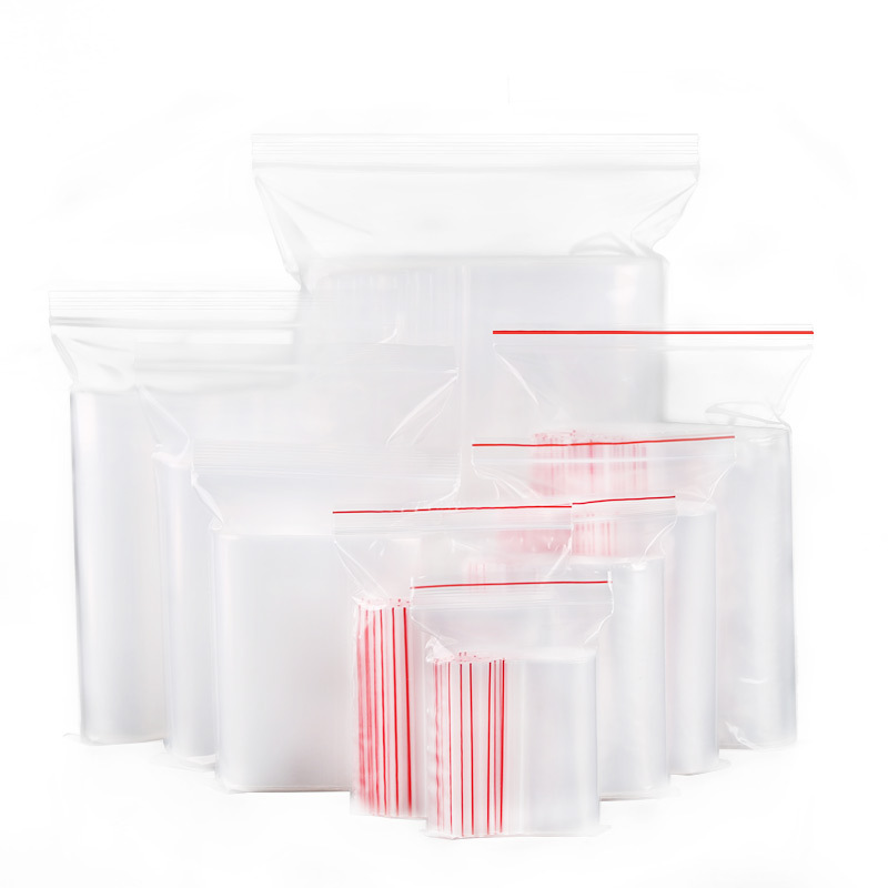 Thickened plastic packaging bags, food sealing bags, perforated and logo printed sealing bags, jewelry bags, pe self-sealing bags, transparent Item Picture