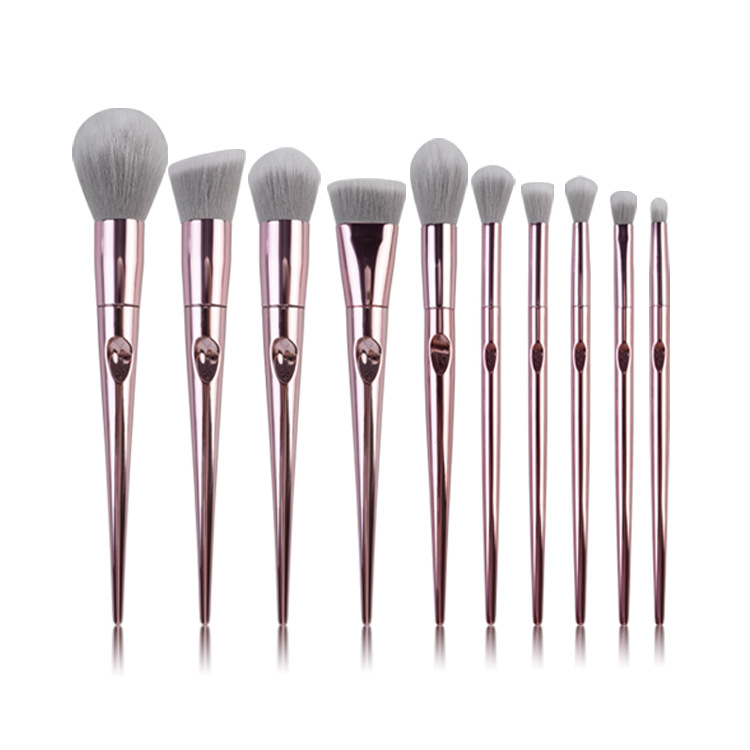 10 wet and wild makeup brushes in stock, thumb makeup brushes, electroplated handles, pink radiation bag, beauty tools, shanilak