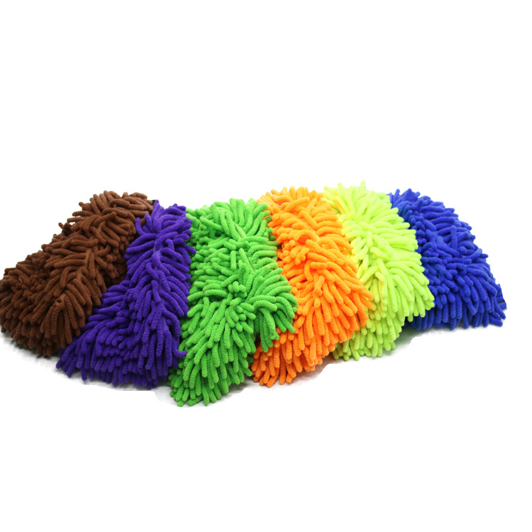 苏企尔雪尼尔珊瑚虫式车单双面洗车擦车清洁手套（带包装加一毛）详情图5