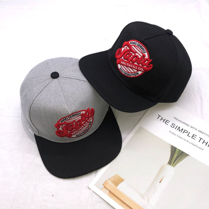 HIP HOP平沿嘻哈街舞帽子男女情侣同款立体字母绣花嘻哈帽