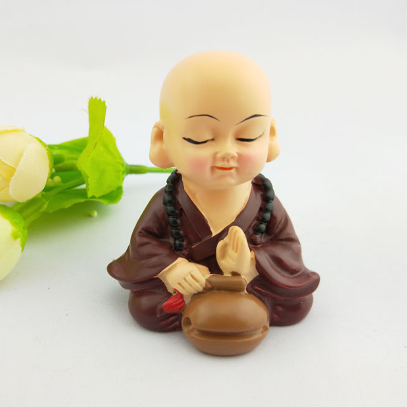 小和尚装饰/汽车摆件/树脂工艺品细节图