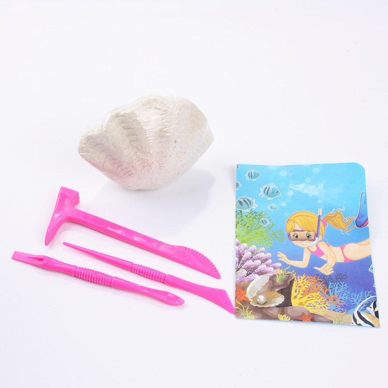 New best-selling children's educational Marine shell pearl bracelet, archaeological excavation toy, creative diy children's toy details Picture