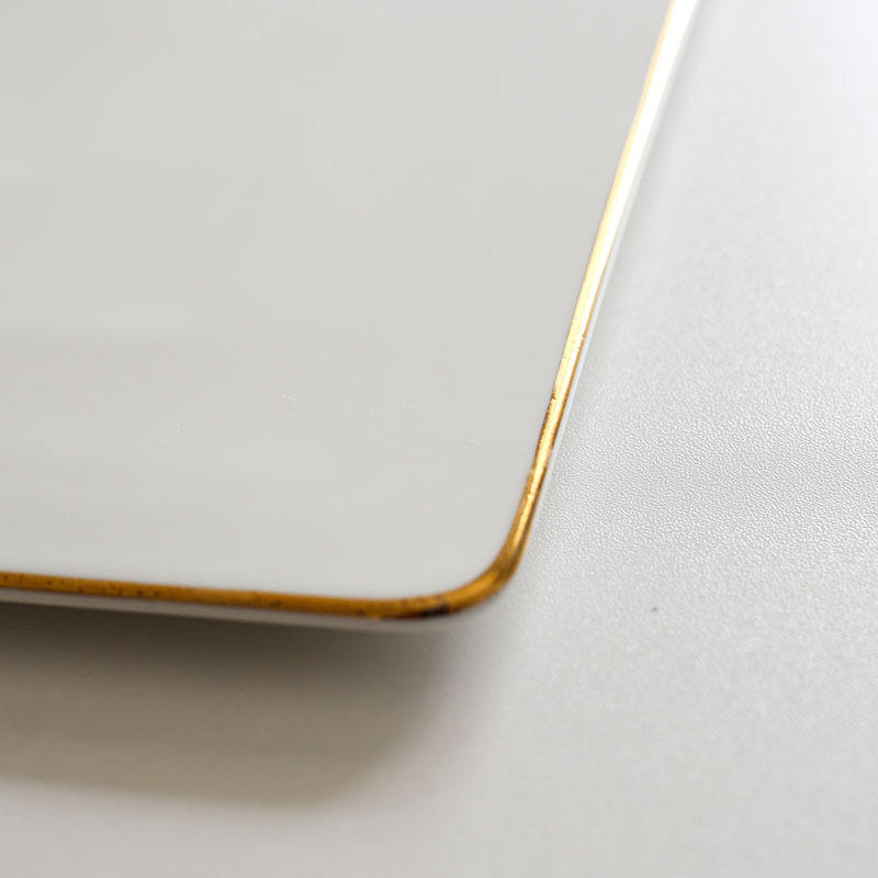 Gold-plated edge plates, ceramic Western plates, steak plates, creative Japanese sushi plates, sashimi square plates, cake flat plates, Internet celebrities Application Scenario