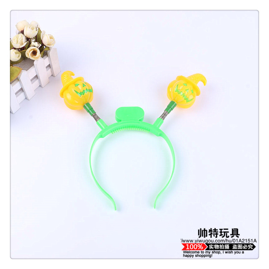 Halloween Plastic Led Children's Hair Accessories European And American Halloween Hair Accessories Headwear Specification drawing