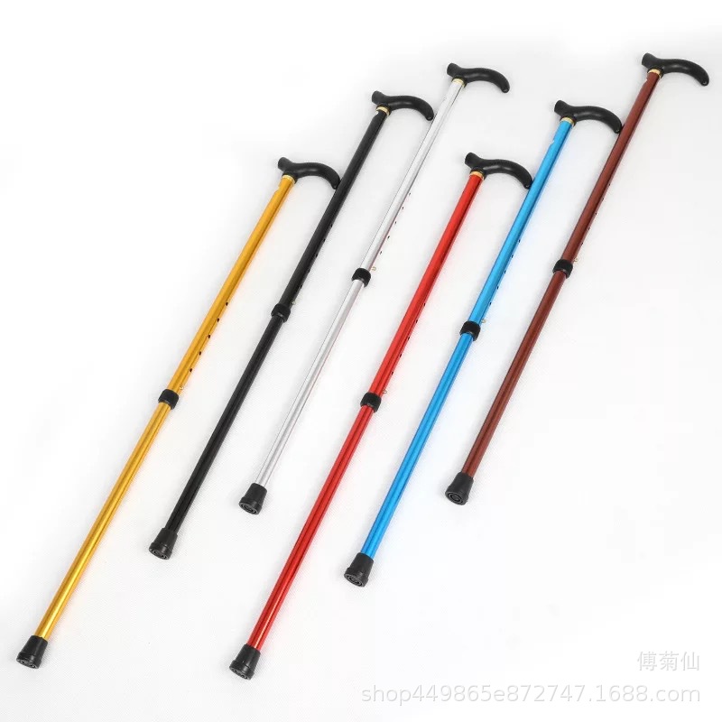 Climbing Outdoor Cane Manufacturers Directly Supply Aluminum Alloy 2 Telescopic Adjustable Height Cane For The Elderly Crutches Wholesale details Picture