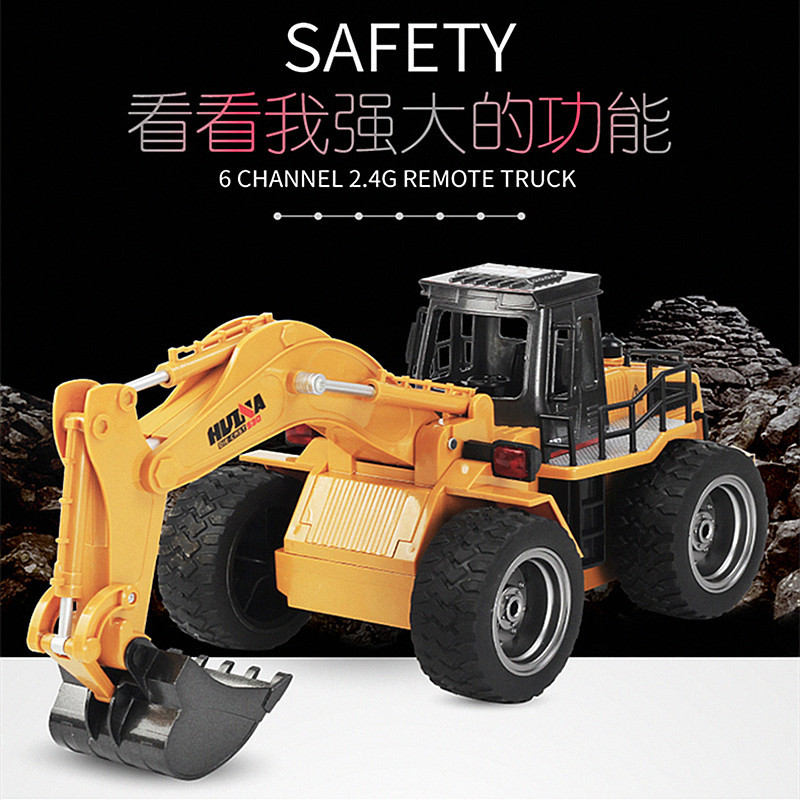 6 alloy excavator 530 children's toy model 1:18 excavator with light sound charge manufacturers direct sales thumbnail