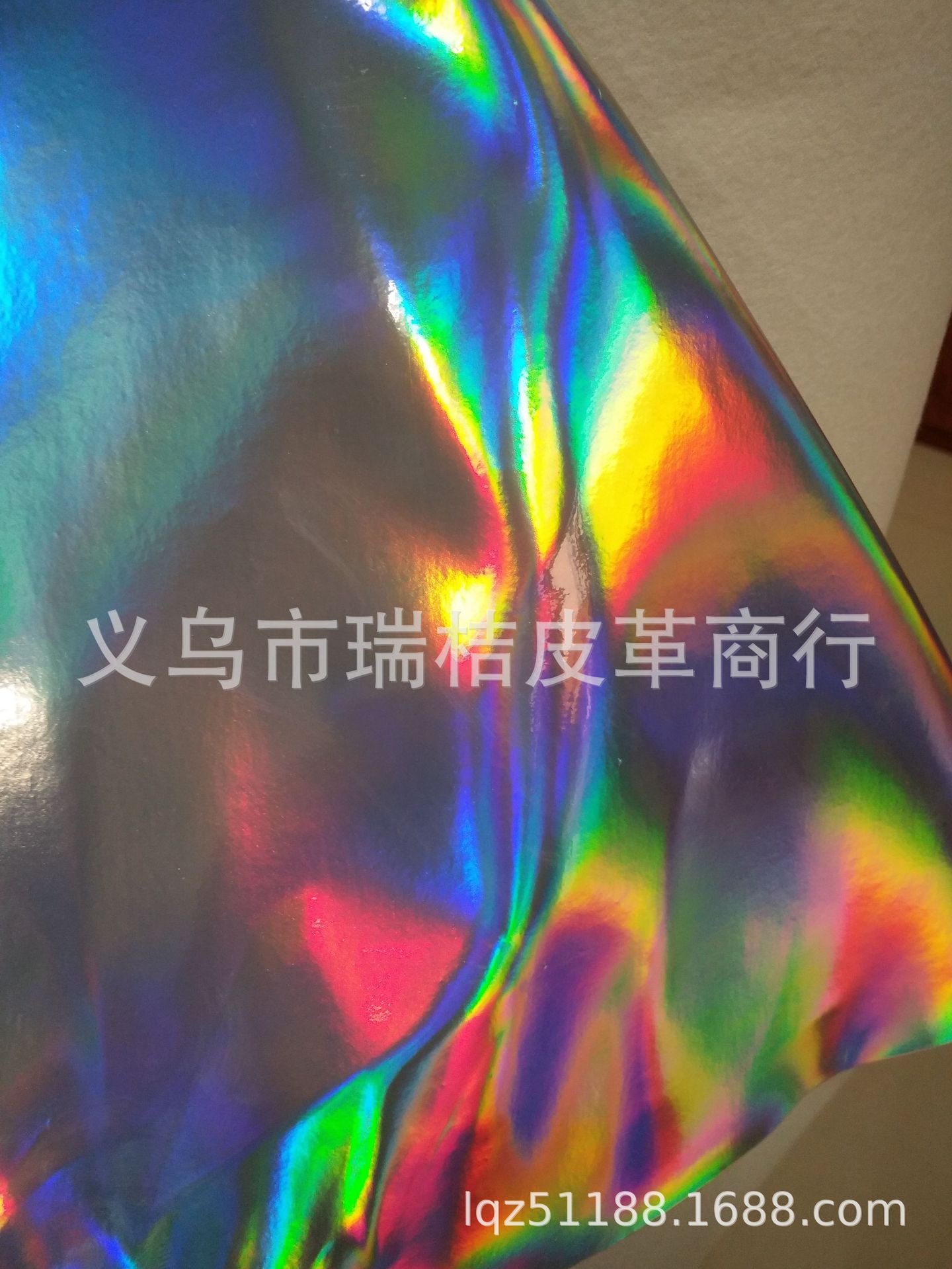 High-gloss leather, seven-color leather, laser mirror leather, rainbow PU leather, film-coated leather