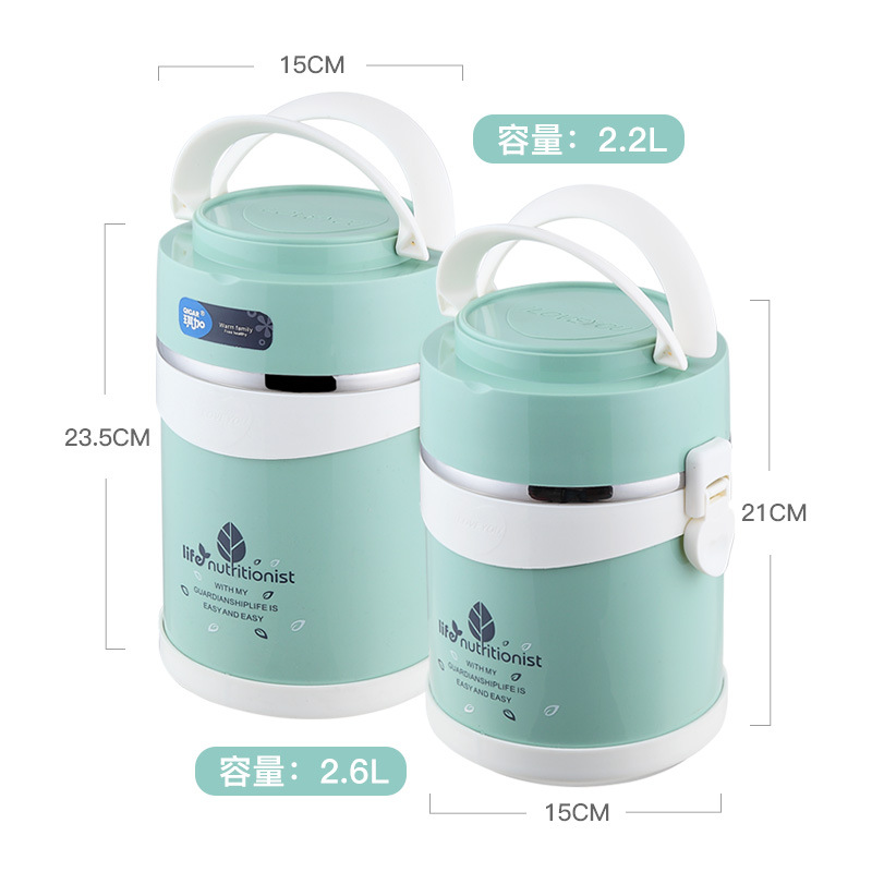 [Qi Plus] Stainless steel thermal insulation pot portable double-layer sealing leakproof thermal insulation soup bucket lunch box Specification drawing
