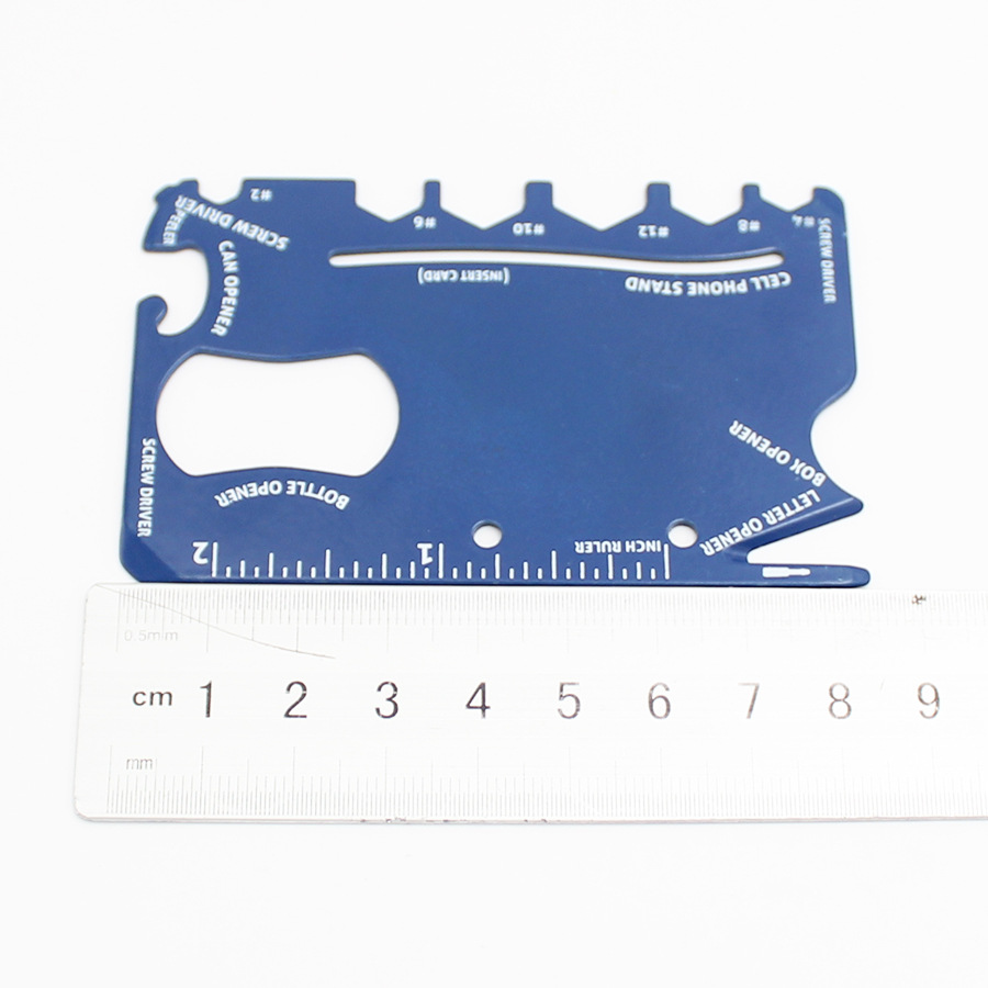 工厂定制 不锈钢多功能卡工具卡片螺丝多用EDC应急随身小工具详情图3