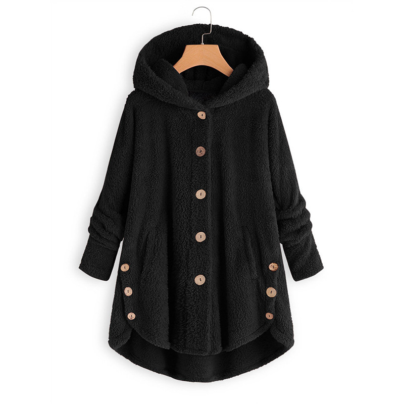 2022 Autumn and winter dress, Amazon plus-size women's clothing, mid-length lamb plush double-sided fleece coat for women Specification image