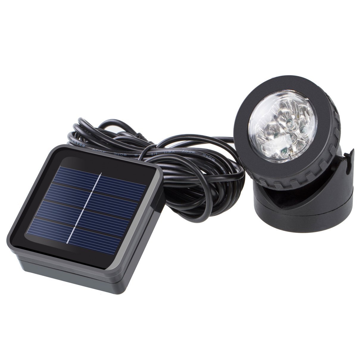 Solar underwater light 6led double three head underwater pool rockery floodlight waterproof landscape garden floodlight details Picture
