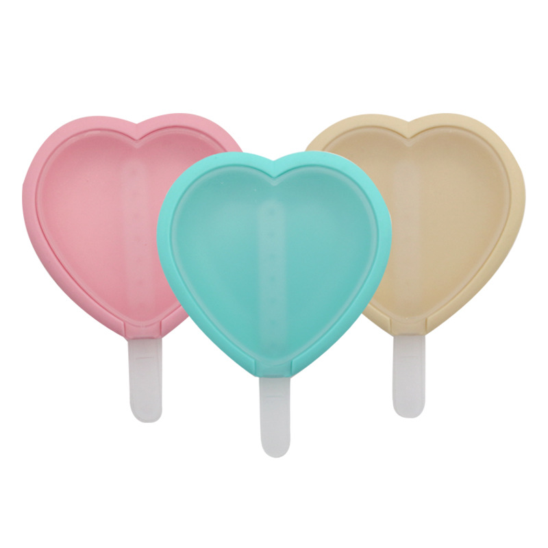 Summer silicone Popsicle mold love ice cream mold DIY ice cream mold three-piece set Popsicle ice Item Picture