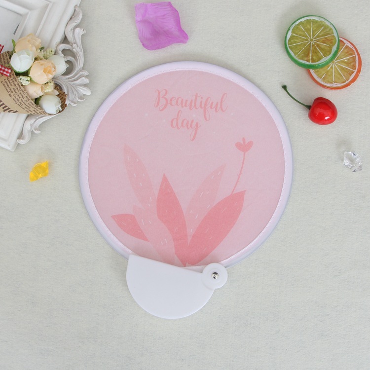 Custom folding nylon polyester ball fan with handle Advertisement Frisbee fan Mini folding portable fan details Picture