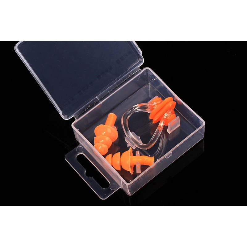Swimming Diving Special Waterproof Silicone Earplugs Silicone Nose Clip High-Grade Box Imported Silicone Wholesale details Picture