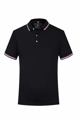 Verano nuevo color sólido hombre manga corta camiseta cuello de solapa moda joven polo universitario uniforme